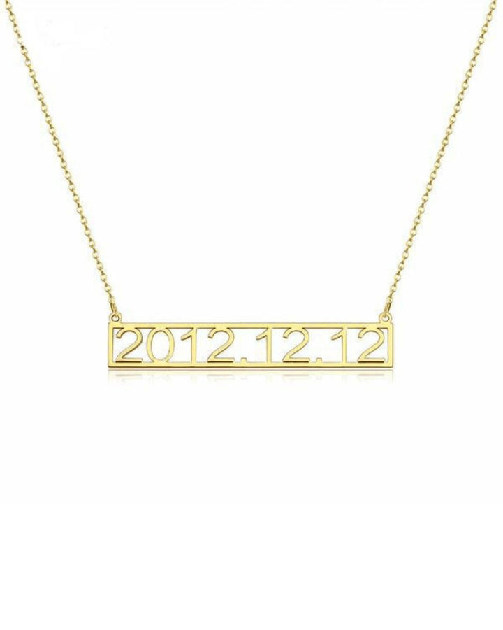 Mod - Custom Date Necklace - HouseofLx - 18K Yellow Gold