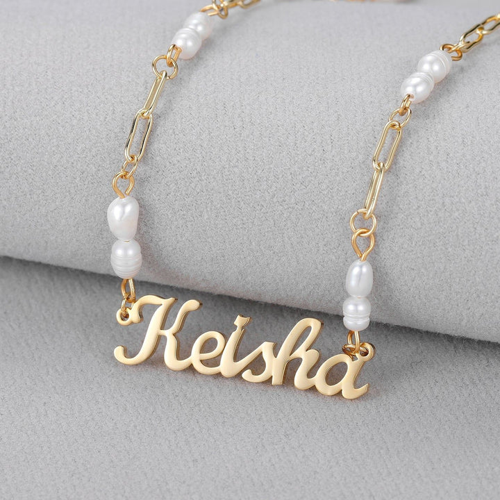 Rebel - Freshwater Pearls Custom Necklace - HouseofLx-18K Rose Gold