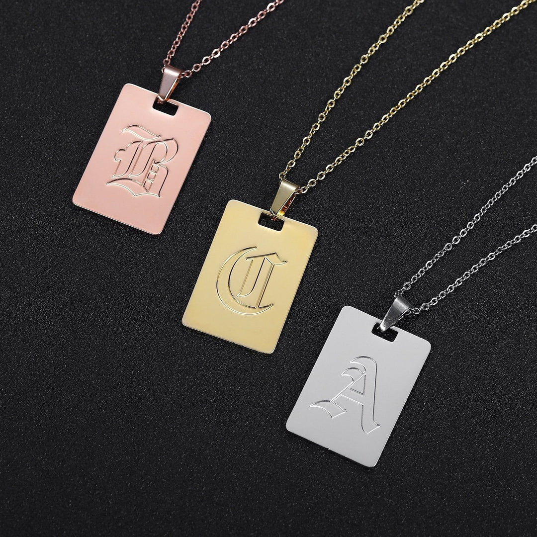Hypebeast - Custom Initial Tag Necklace - HouseofLx18K Yellow Gold - 45cm length