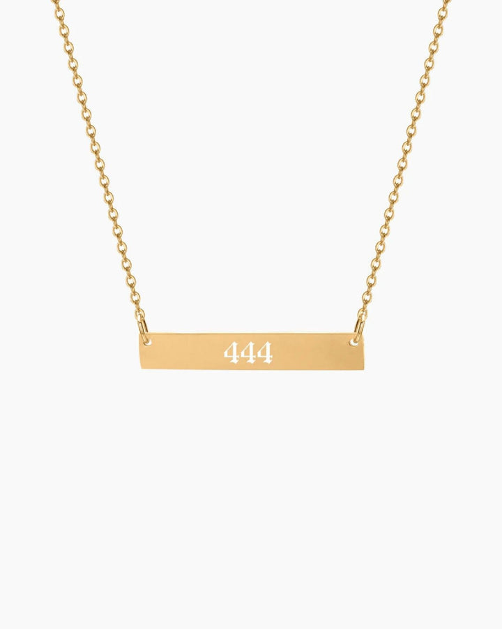 Supreme Angel Numbers - Custom Engraved Necklace - HouseofLx - 18K Yellow Gold