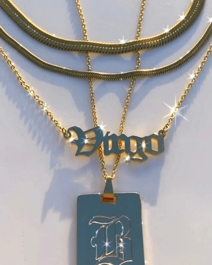 Supreme - Zodiac Custom Necklace - HouseofLx - 18K Yellow Gold