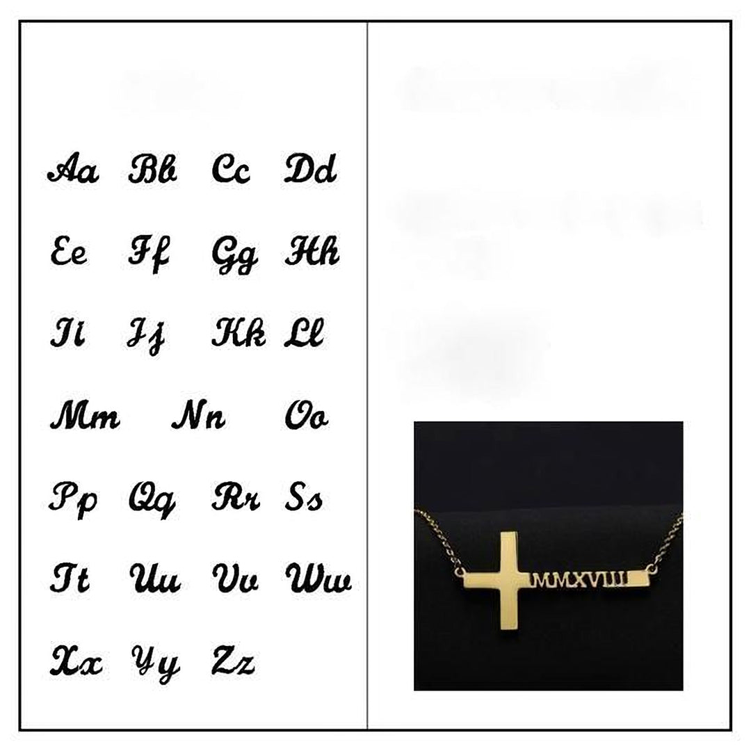 Saint - Custom Cross Necklace - HouseofLx18K Rose Gold