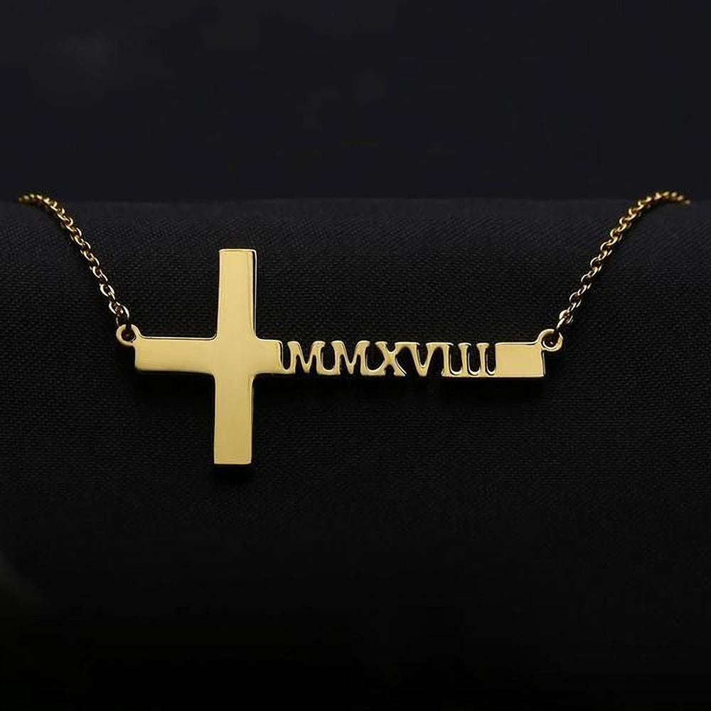 Saint - Custom Cross Necklace - HouseofLx18K Yellow Gold