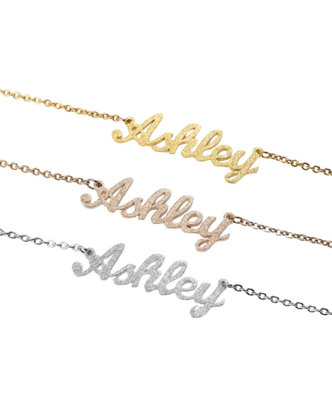 Rebel - Glitter Luxe Custom Necklace - HouseofLx - 18K Yellow Gold