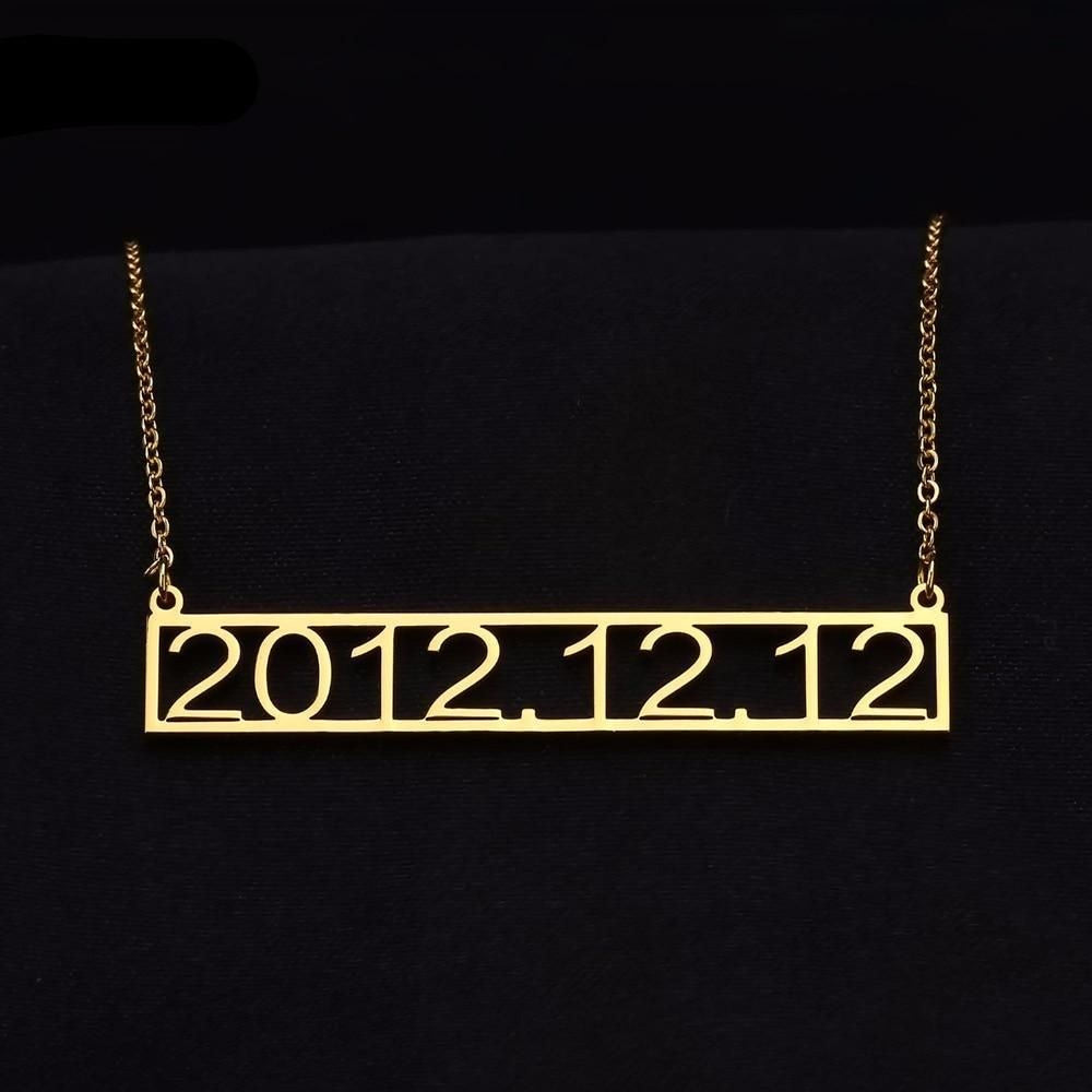 Mod - Custom Date Necklace - HouseofLx18K Yellow Gold