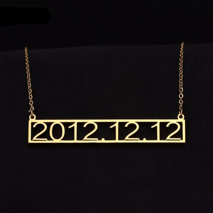 Mod - Custom Date Necklace - HouseofLx18K Yellow Gold