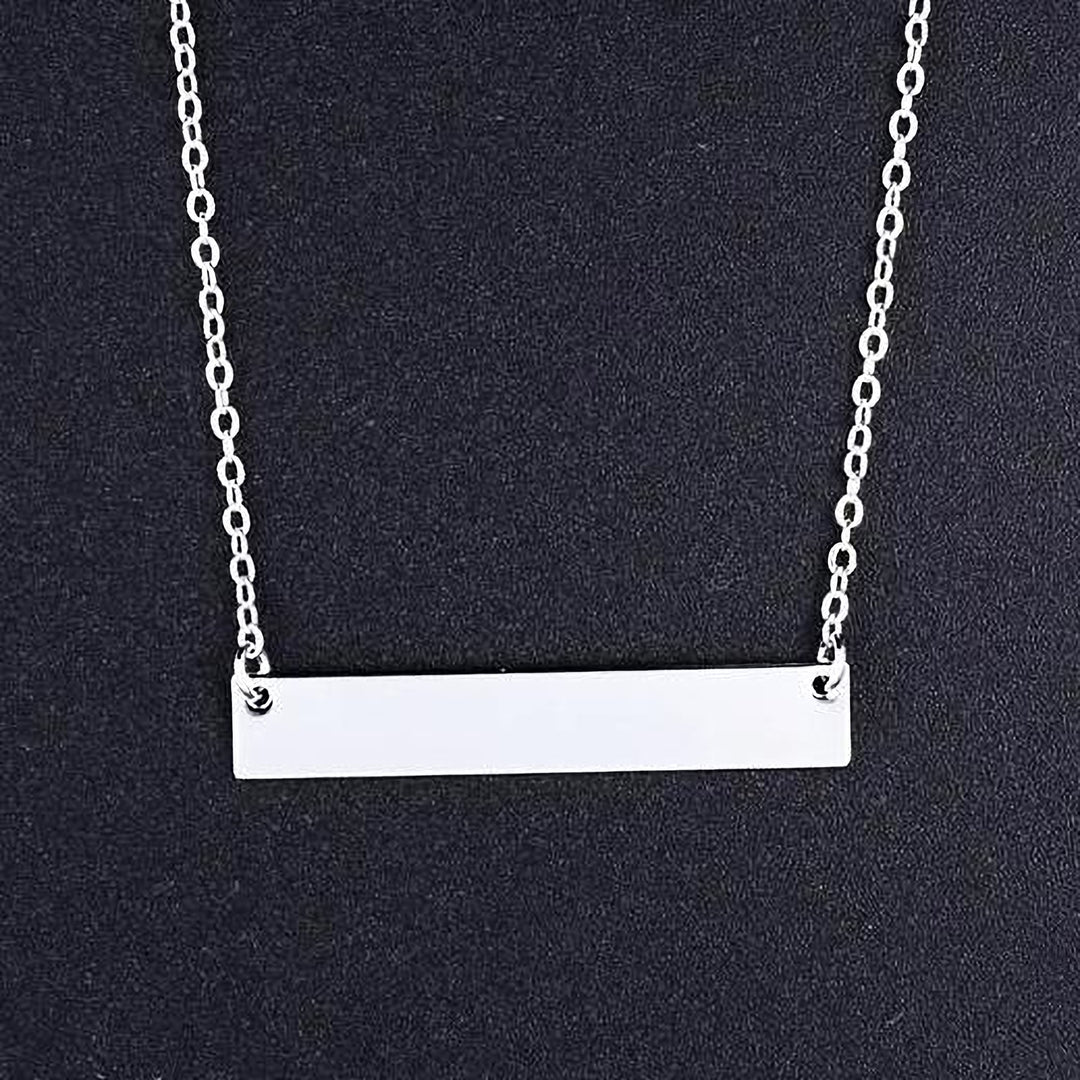 Set The Bar - Custom Engraved Necklace - HouseofLx18K Yellow Gold