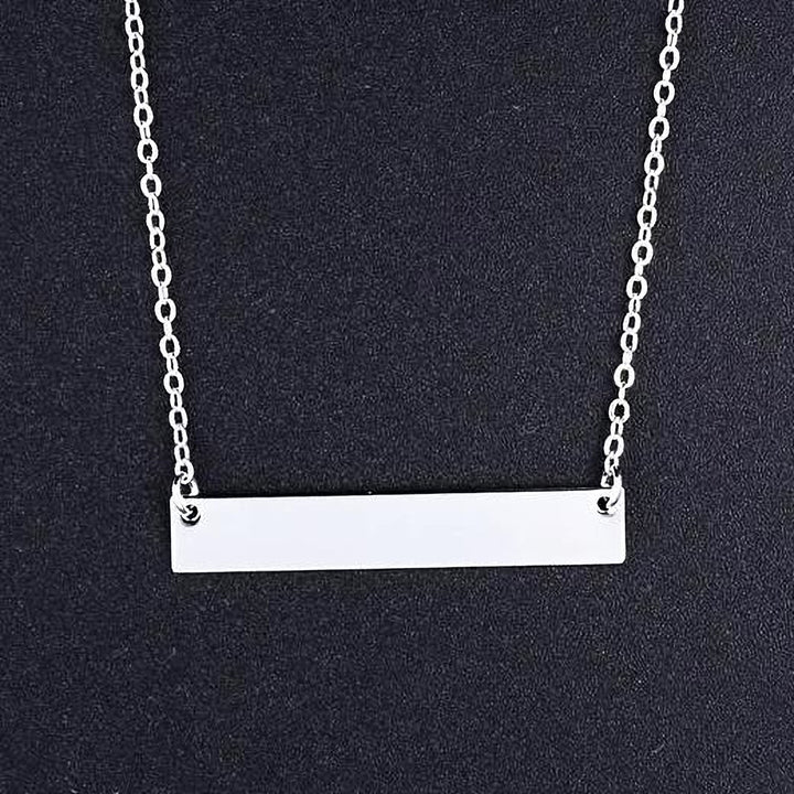Set The Bar - Custom Engraved Necklace - HouseofLx18K Yellow Gold
