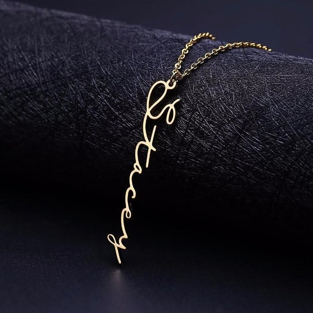Ethereal - Custom Vertical Necklace - HouseofLx18K Yellow Gold