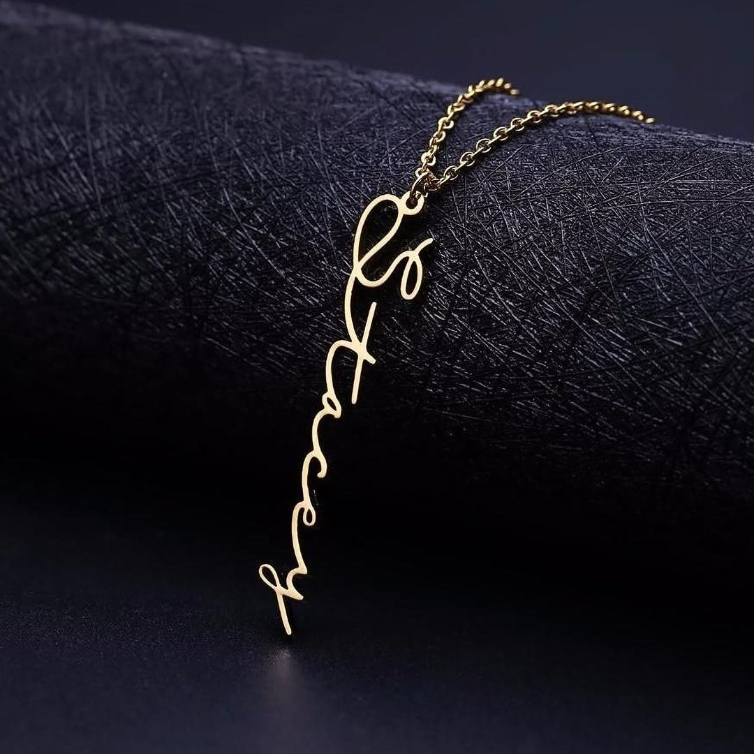 Ethereal - Custom Vertical Necklace - HouseofLx18K Yellow Gold