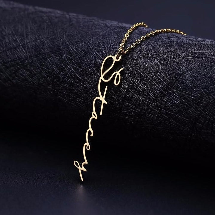 Ethereal - Custom Vertical Necklace - HouseofLx18K Yellow Gold