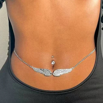 Angel Wings - Belly Chain Set - HouseofLx - Silver