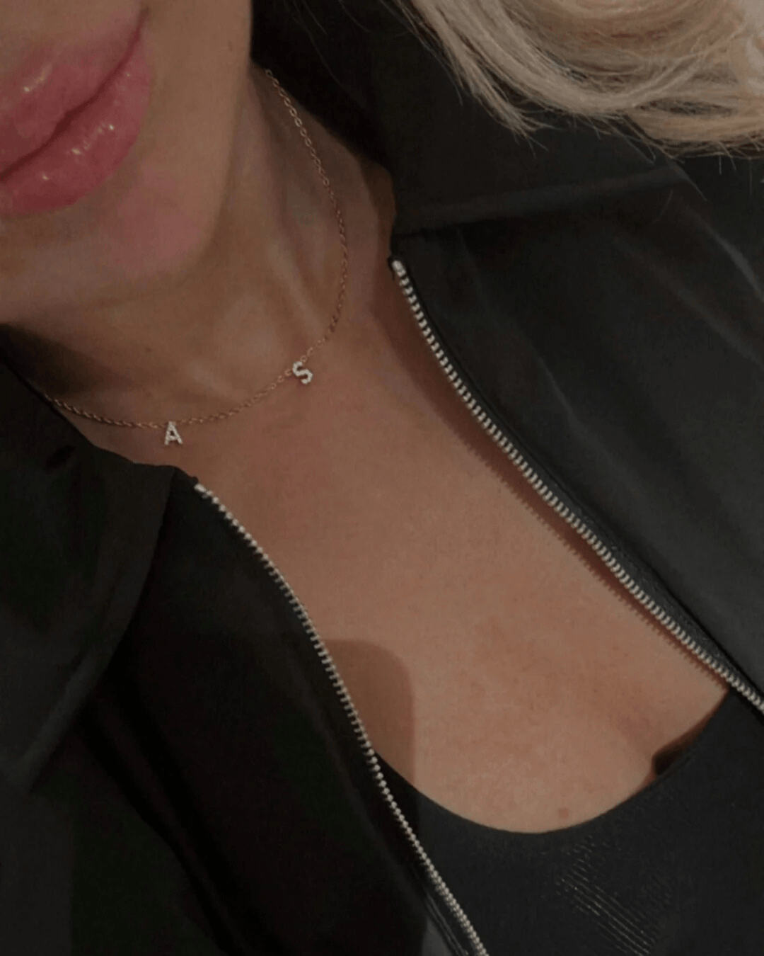 Celestial - Custom Iced Out Initials Necklace - HouseofLx - 18K Yellow Gold