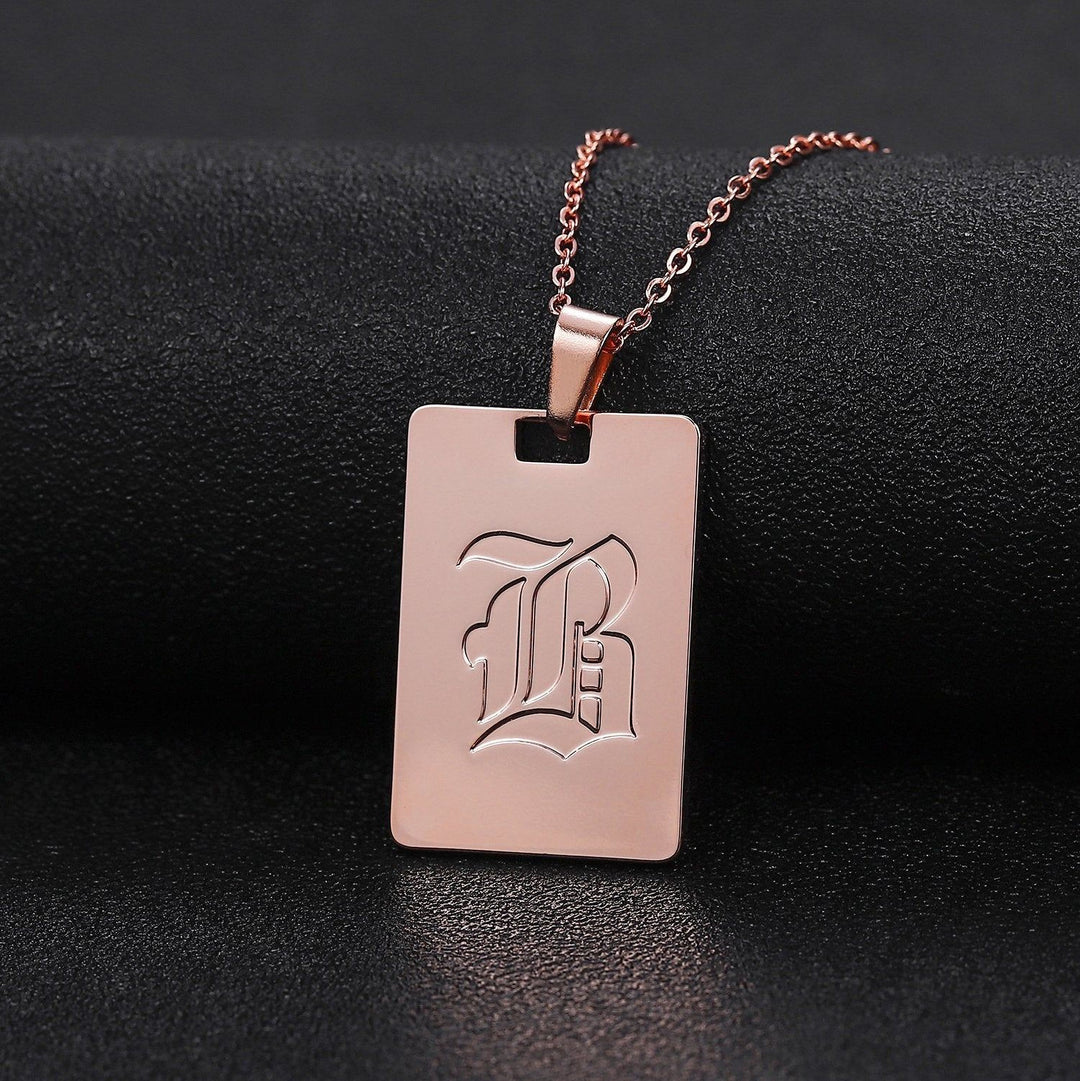 Hypebeast - Custom Initial Tag Necklace - HouseofLx18K Rose Gold - 45cm length