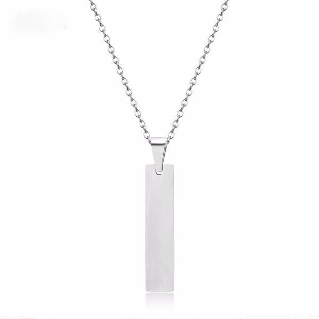 Minimalist - Custom Engraved Tag Necklace - HouseofLx18K Yellow Gold