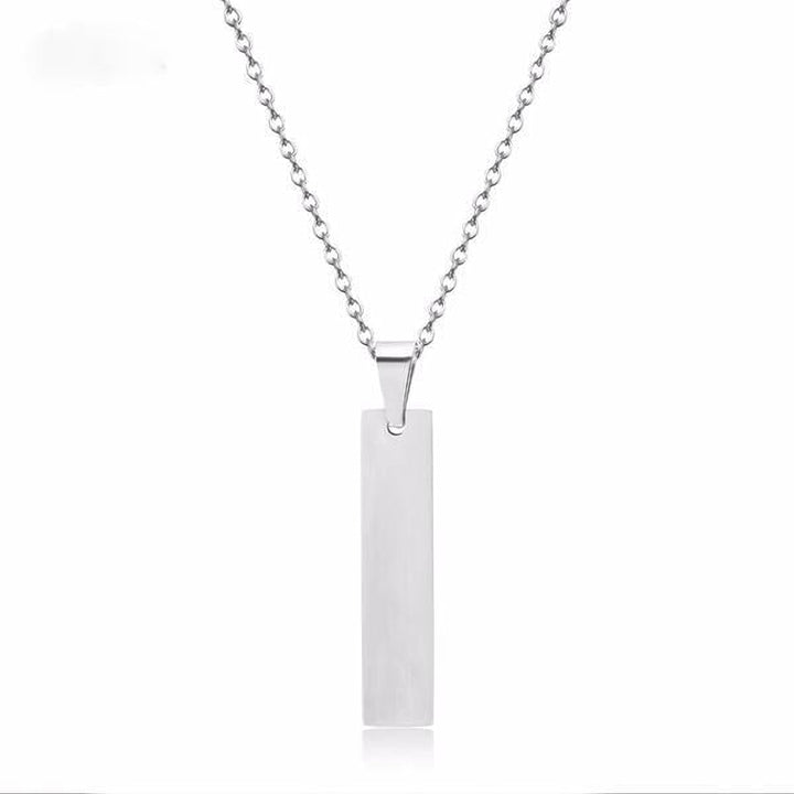Minimalist - Custom Engraved Tag Necklace - HouseofLx18K Yellow Gold