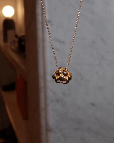 Helium Paw - Custom Name Necklace - HouseofLx - 18K Yellow Gold