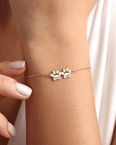 Luxe Paws - Custom Name Bracelet - HouseofLx - 18K Yellow Gold
