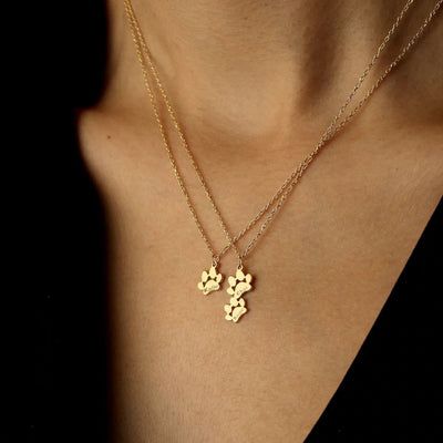 Luxe Paws - Custom Name Necklace - HouseofLx - 18K Yellow Gold
