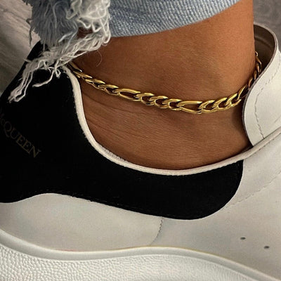 Miami - Sleek Chain Anklet - HouseofLx - 18K Yellow Gold