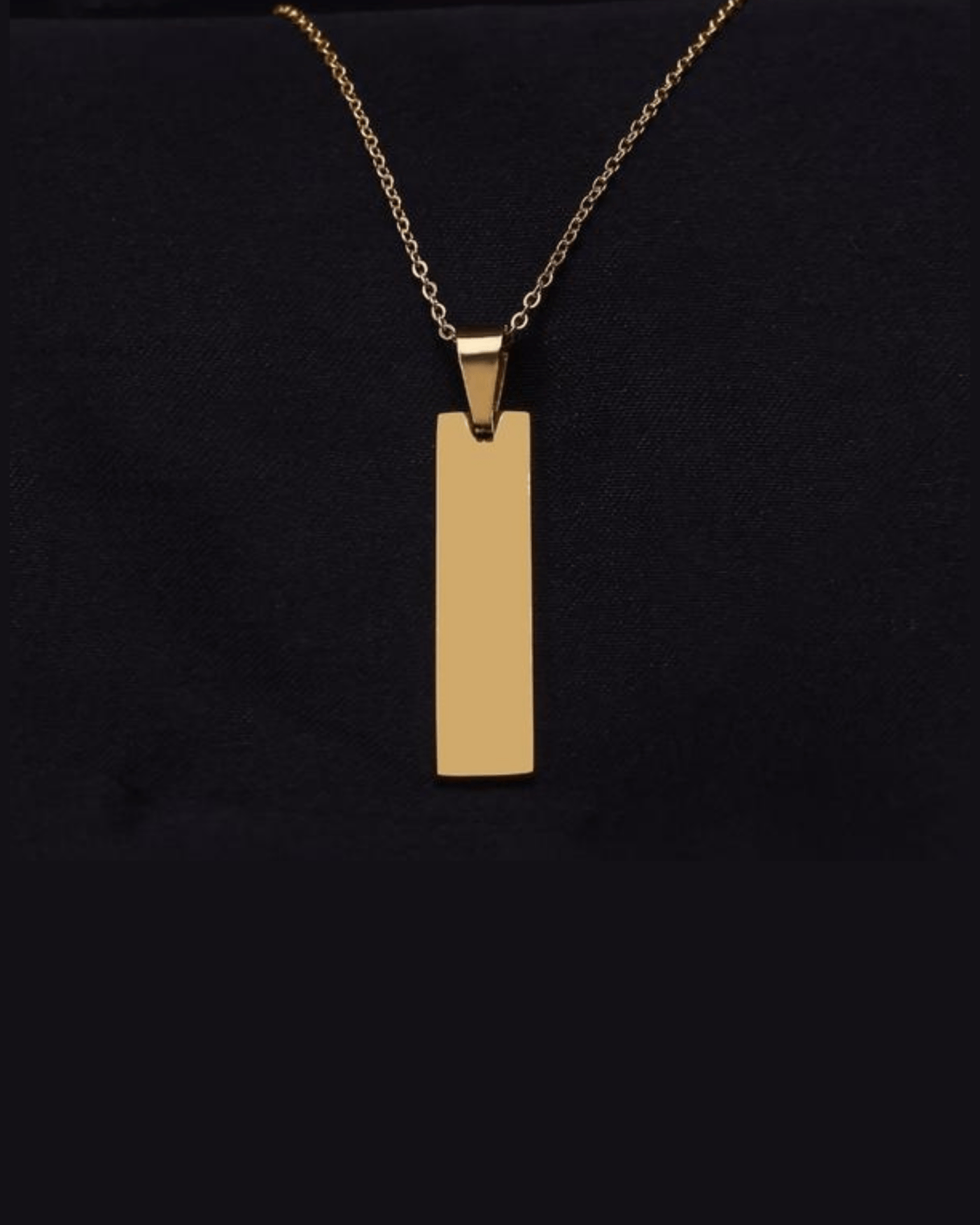 Minimalist - Custom Engraved Tag Necklace - HouseofLx - 18K Yellow Gold