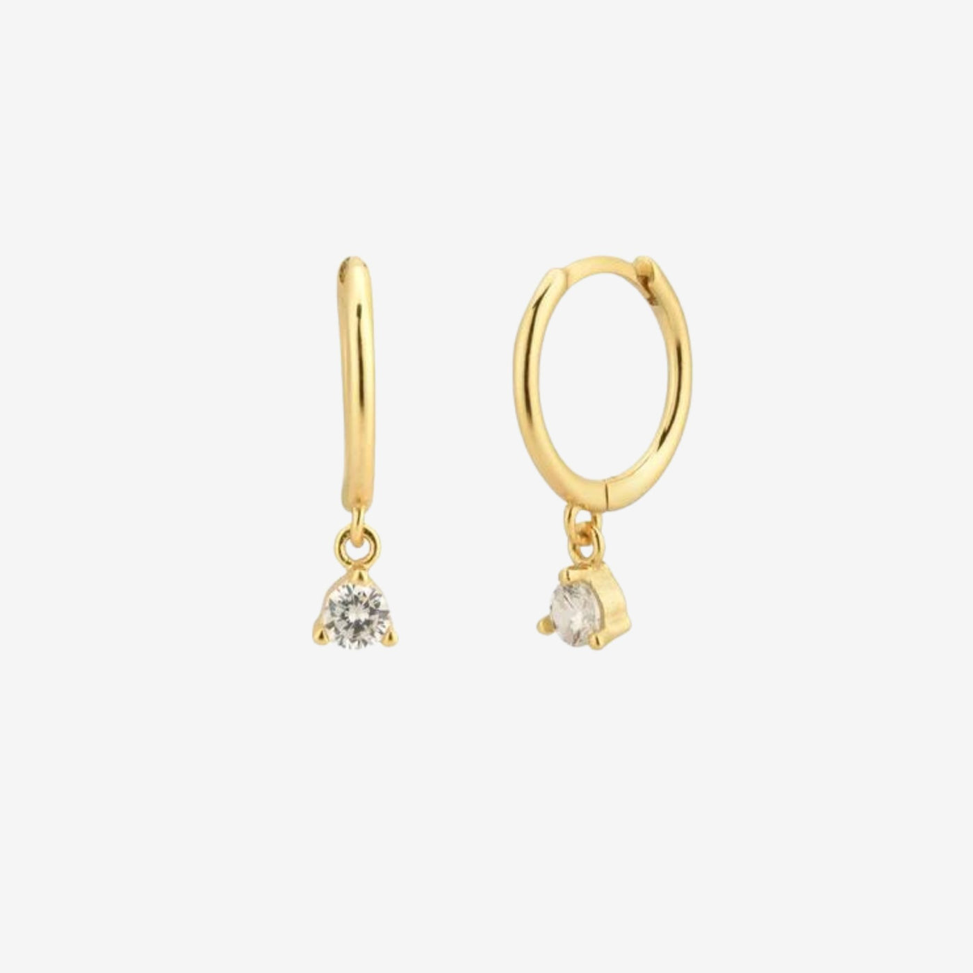 Mystique - White Stone Earrings - HouseofLx - 18K Yellow Gold