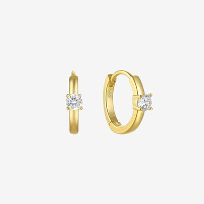 Princess - Huggie Earrings - HouseofLx - 18K Yellow Gold