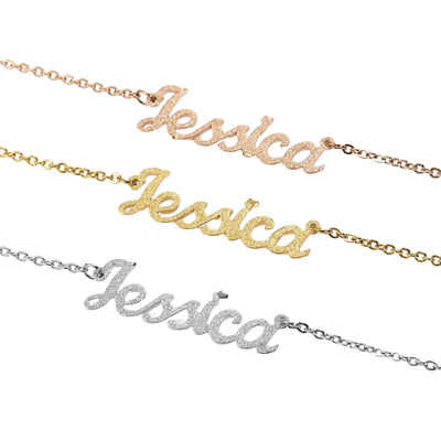 Rebel - Glitter Luxe Custom Necklace - HouseofLx - 18K Yellow Gold