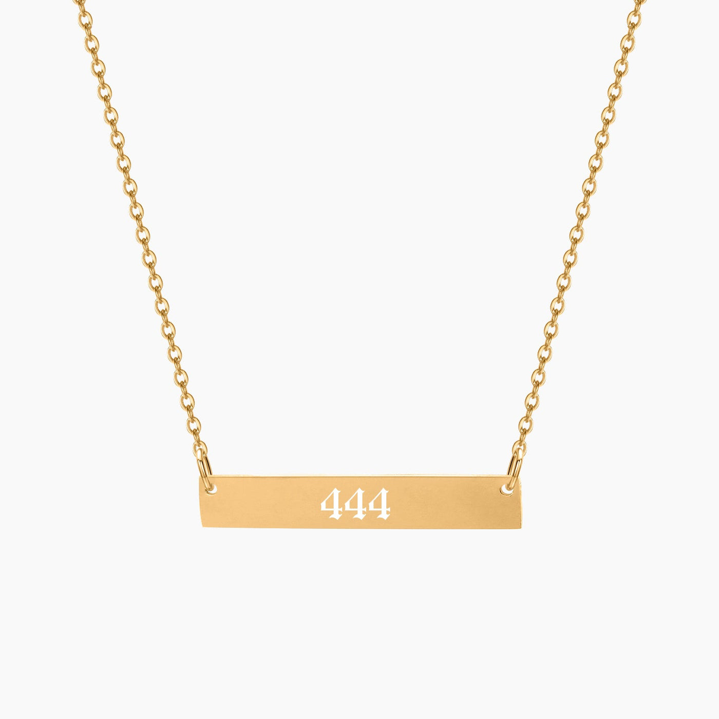 Supreme Angel Numbers - Custom Engraved Necklace - HouseofLx - 18K Yellow Gold