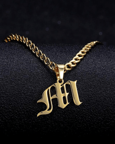 Supreme - Custom Initial Necklace - HOUSE OF LX - 18K Yellow Gold