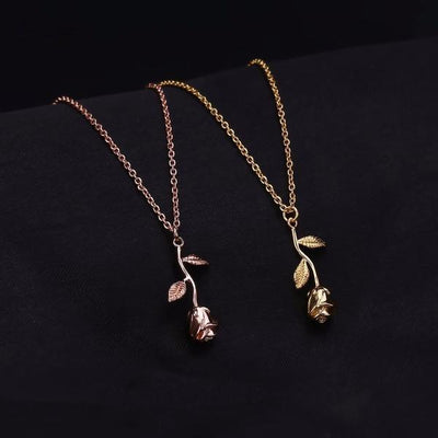 Audrey - Rose Pendant Necklace - HouseofLx18K Rose Gold