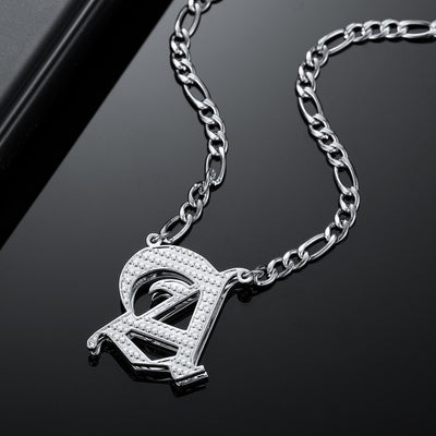 Extreme Supreme - Custom Initial Necklace - HouseofLx-18K White Gold