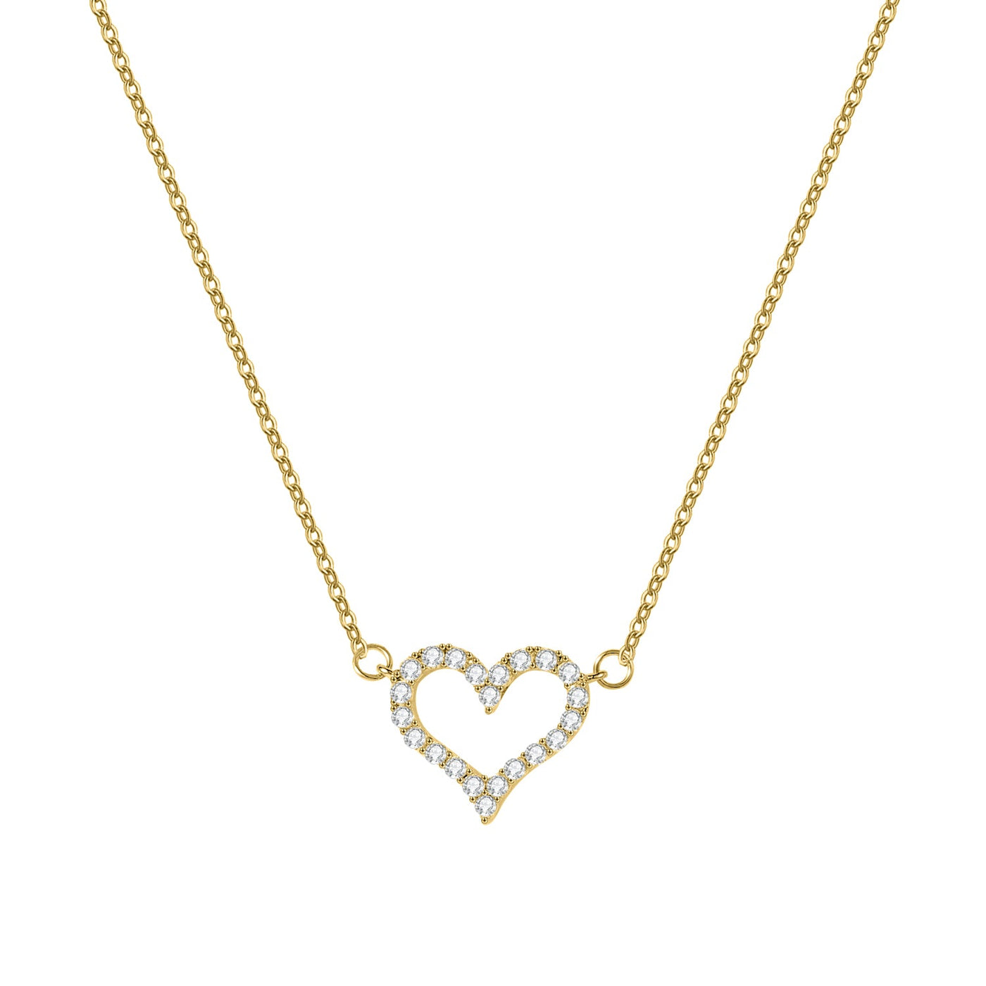 Gift for Daughter - Love Heart Necklace - HouseofLx-18K Yellow Gold
