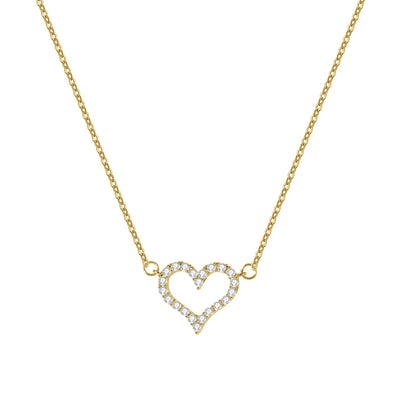 Gift for Daughter - Love Heart Necklace - HouseofLx-18K Yellow Gold