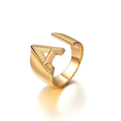 Grand - Custom Initial Ring - HouseofLx18K Yellow Gold