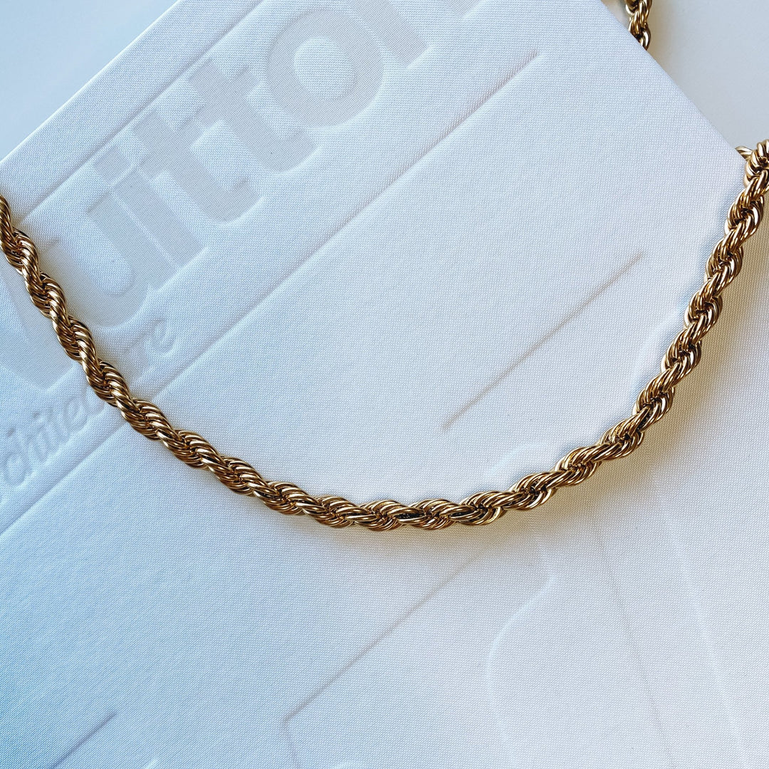 Hold On - Rope Chain Necklace - HouseofLx18K Yellow Gold