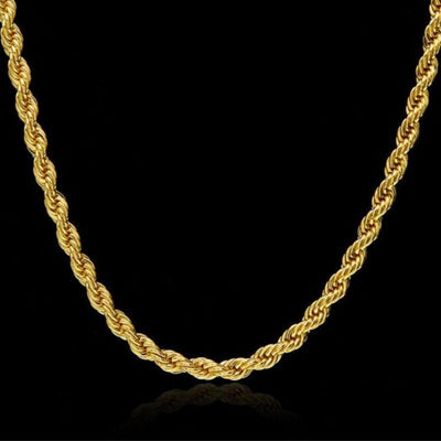 Hold On - Rope Chain Necklace - HouseofLx18K Yellow Gold