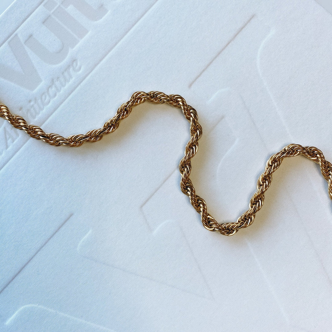 Hold On - Rope Chain Necklace - HouseofLx18K Yellow Gold