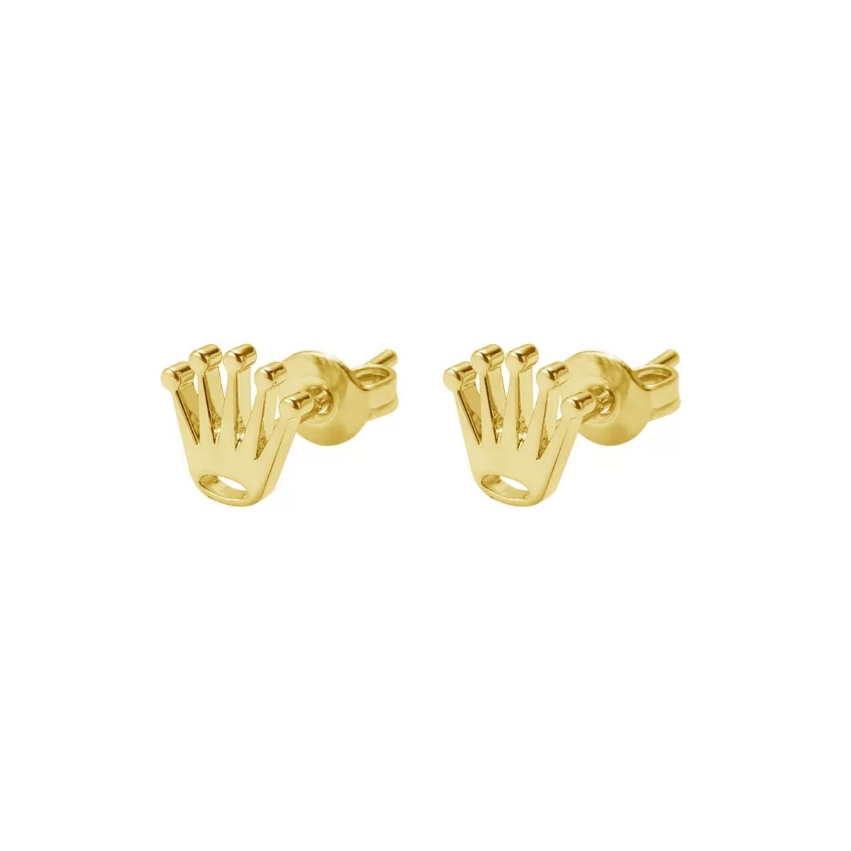 Hrh Crown Stud Earrings - HouseofLx18K Yellow Gold