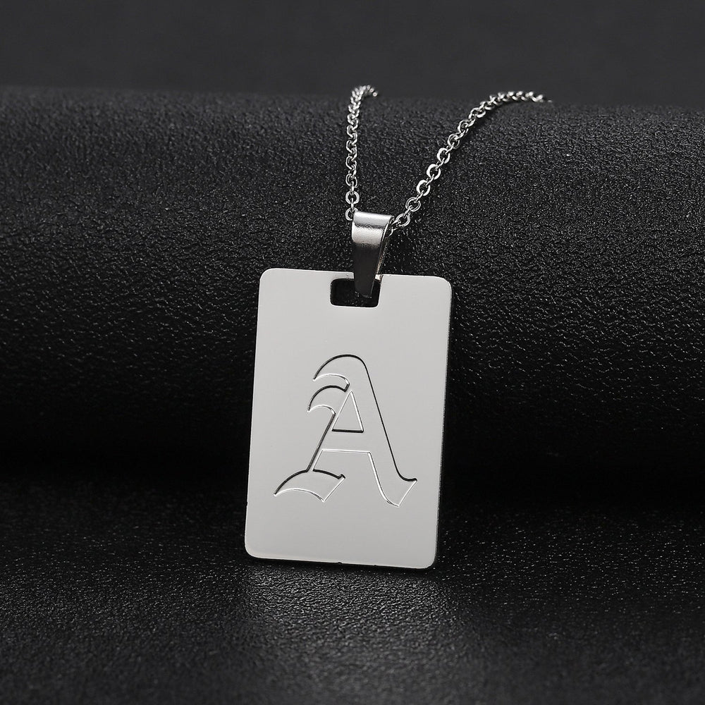 Hypebeast - Custom Initial Tag Necklace - HouseofLx18K White Gold - 45cm length