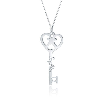Key To My Heart - Custom Necklace - HouseofLx18K White Gold
