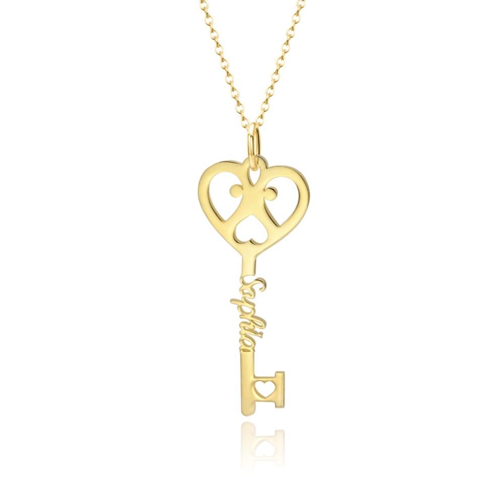 Key To My Heart - Custom Necklace - HouseofLx18K Yellow Gold