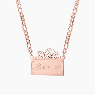 Love Letter - Custom Sleek Chain Necklace - HouseofLx-18K Rose Gold