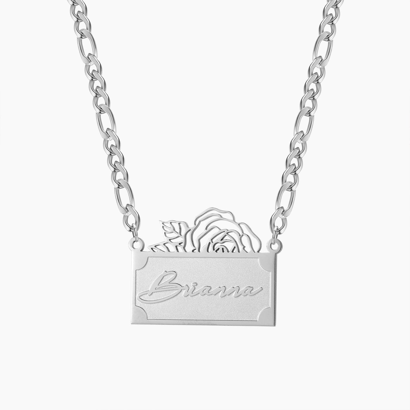 Love Letter - Custom Sleek Chain Necklace - HouseofLx-18K White Gold