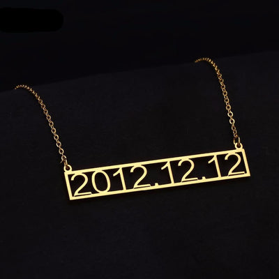 Mod - Custom Date Necklace - HouseofLx18K Yellow Gold