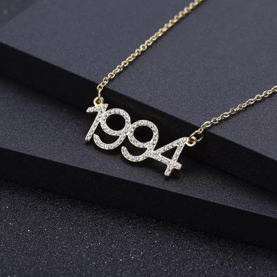 Mod - Iced Out Custom Year Necklace - HouseofLx18k White Gold
