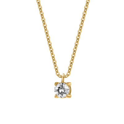 Princess - Diamond Pendant Necklace - HouseofLx-18K Yellow Gold