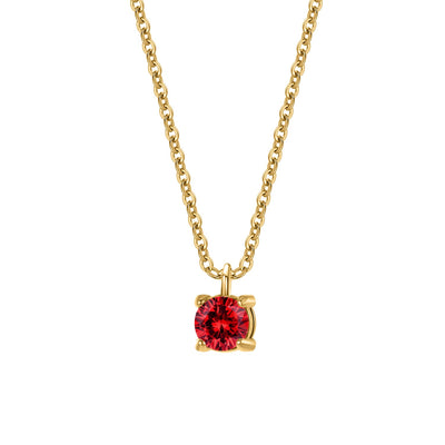 Princess - Ruby Pendant Necklace - HouseofLx-18K Yellow Gold