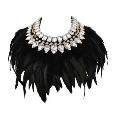 Queen Status - Feather Crystal Necklace - HouseofLx