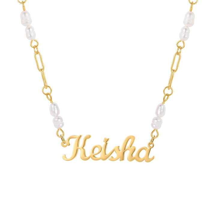 Rebel - Freshwater Pearls Custom Necklace - HouseofLx-18K Yellow Gold